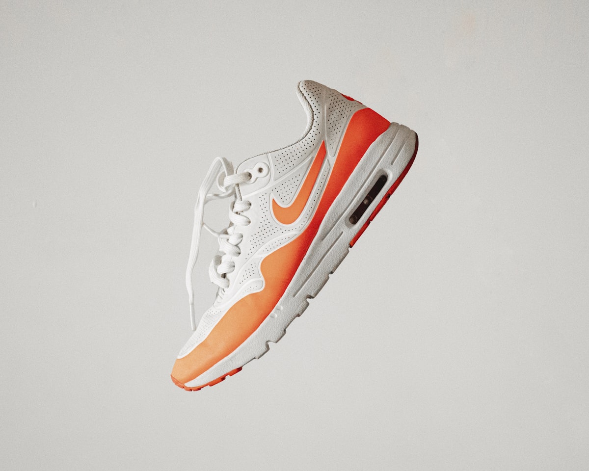 Nike Air Max 1 Ultra Moire in summit white and total orange